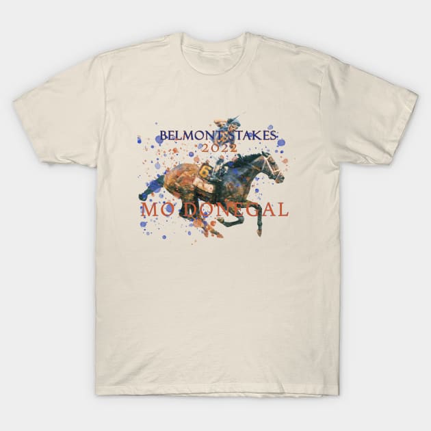 Famous Racehorses - Mo Donegal Belmont Stakes 2022 T-Shirt by Ginny Luttrell